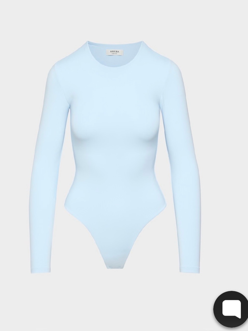 Aritzia Light Blue Long Sleeve Bodysuit
